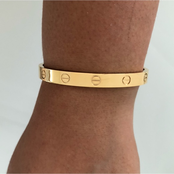 Gold Screw Bracelet Classic Model 18k Gold Plated - Picture 4 of 6